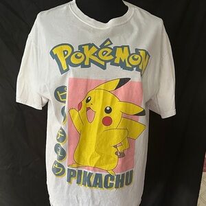Pikachu Adult Large T-Shirt - White